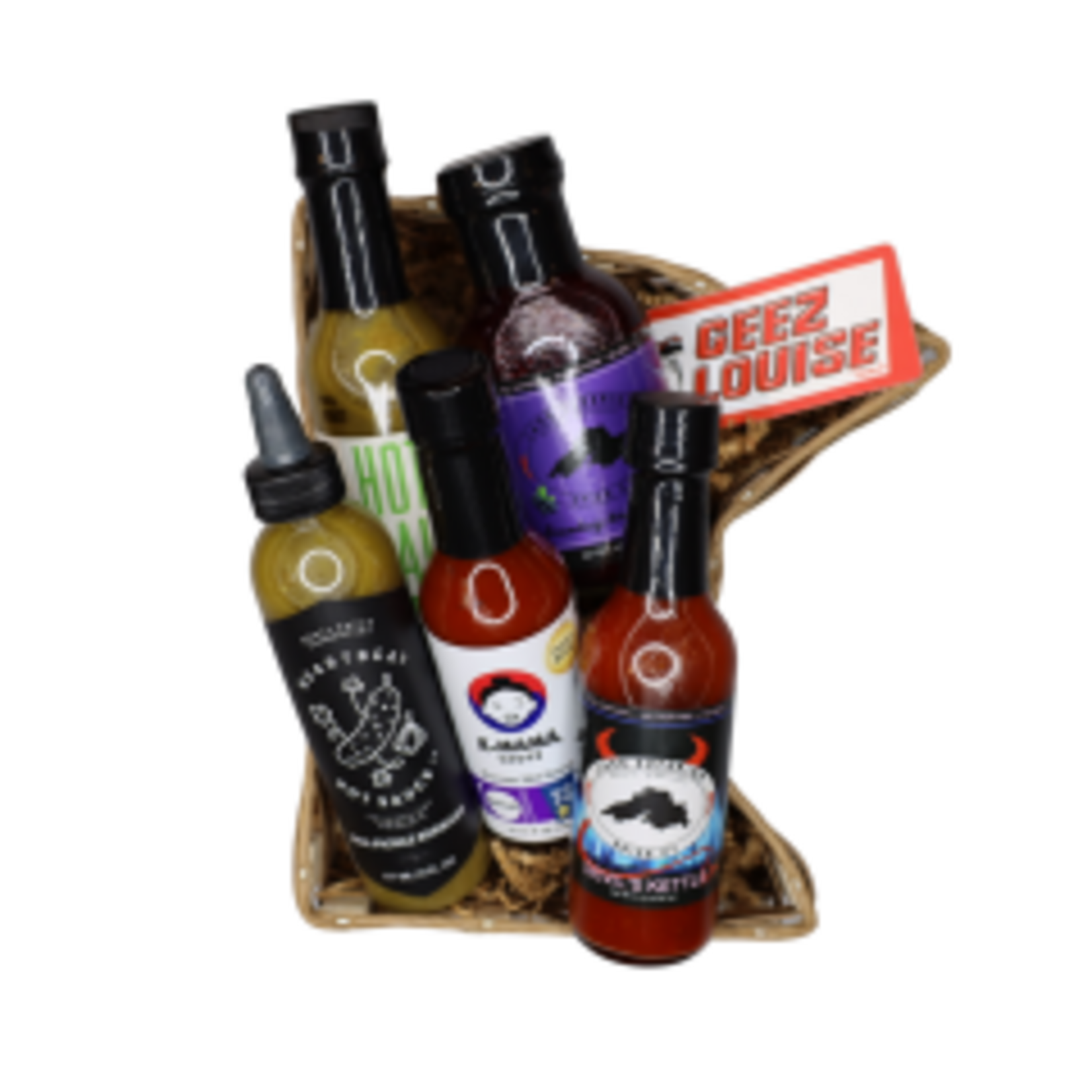 Minnesota Shaped Gift Basket, MN Hot Sauces (10") | Duluth Kitchen Co