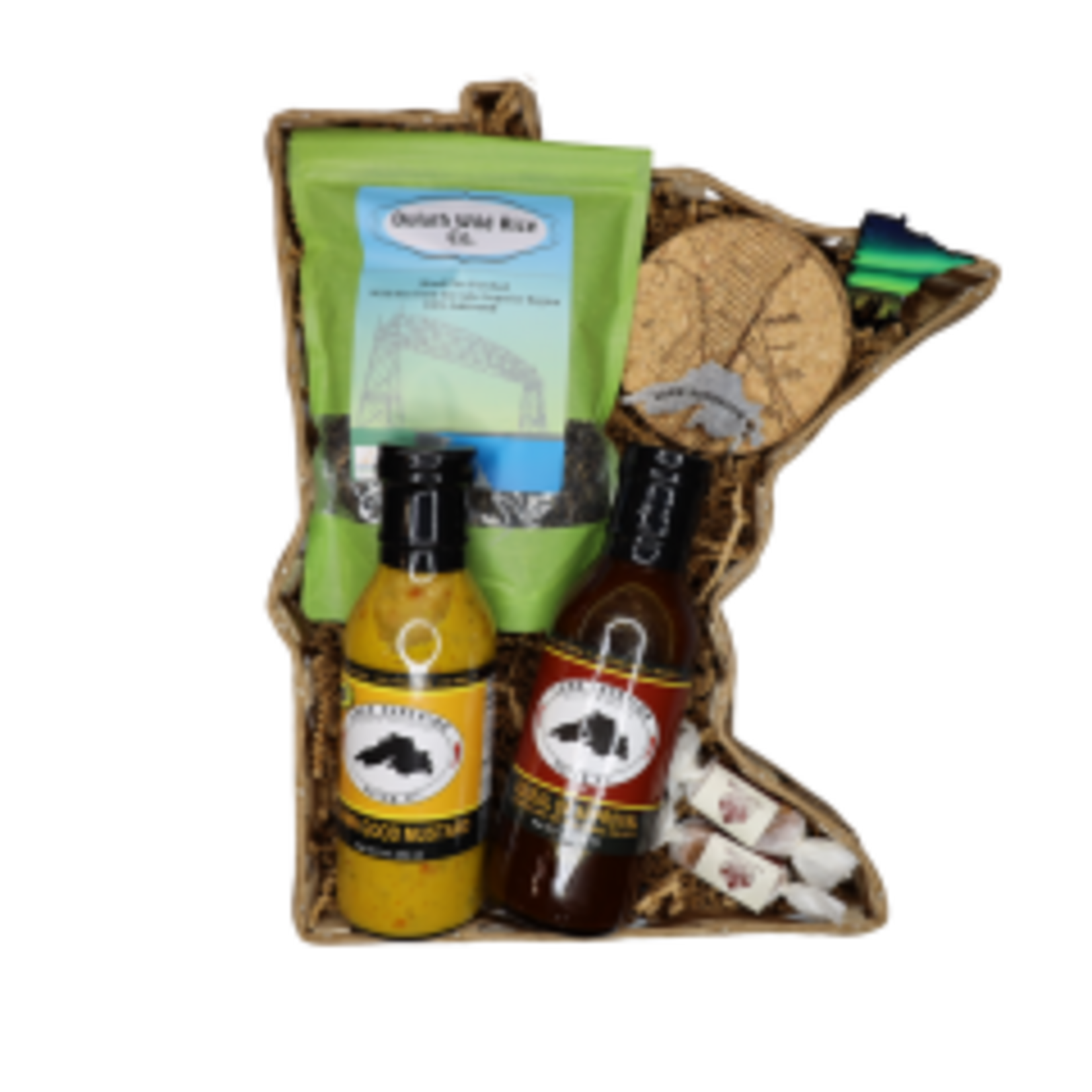 Minnesota Shaped Gift Basket, Staff Picks (14") | Duluth Kitchen Co