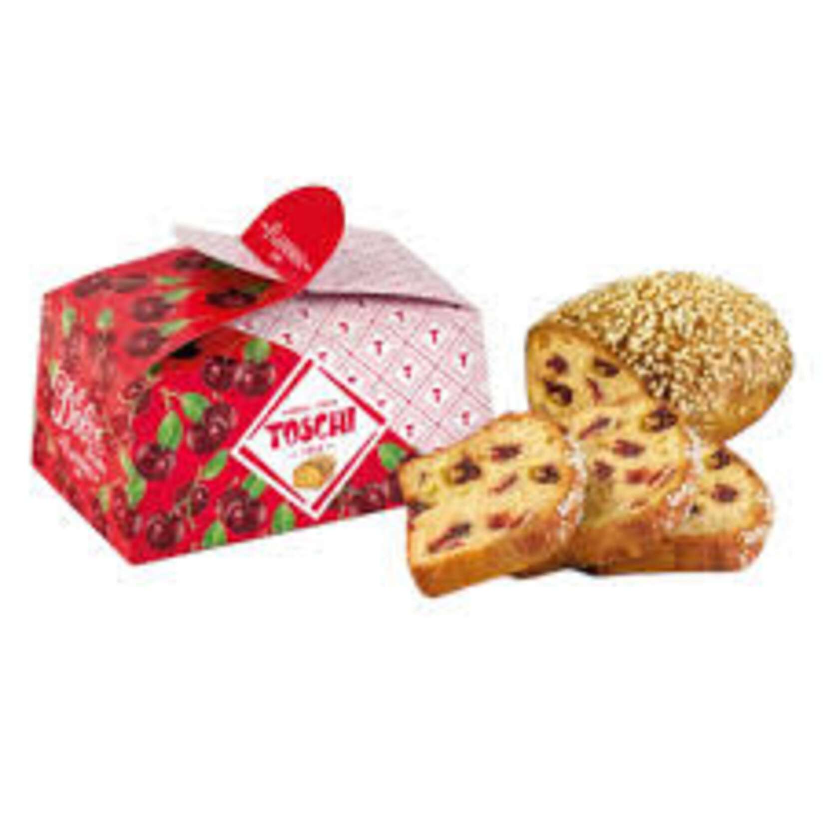 Great Ciao "FLAMIGNI" Panettone loaf with Toschi Cherries, 10.58 oz