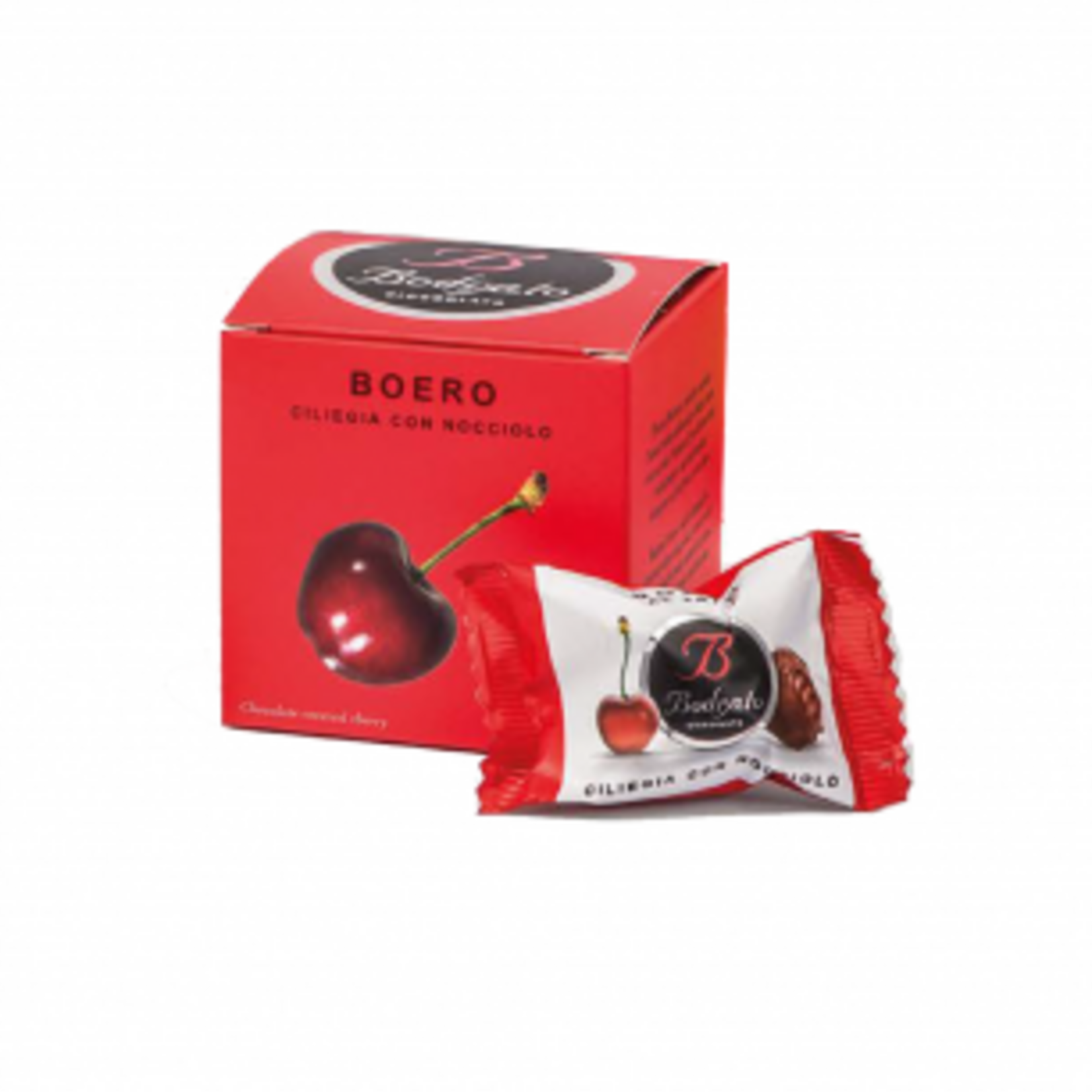 Great Ciao "BODRATO" Milk Chocolate Grappa Dipped Pitted Boeri Cherries