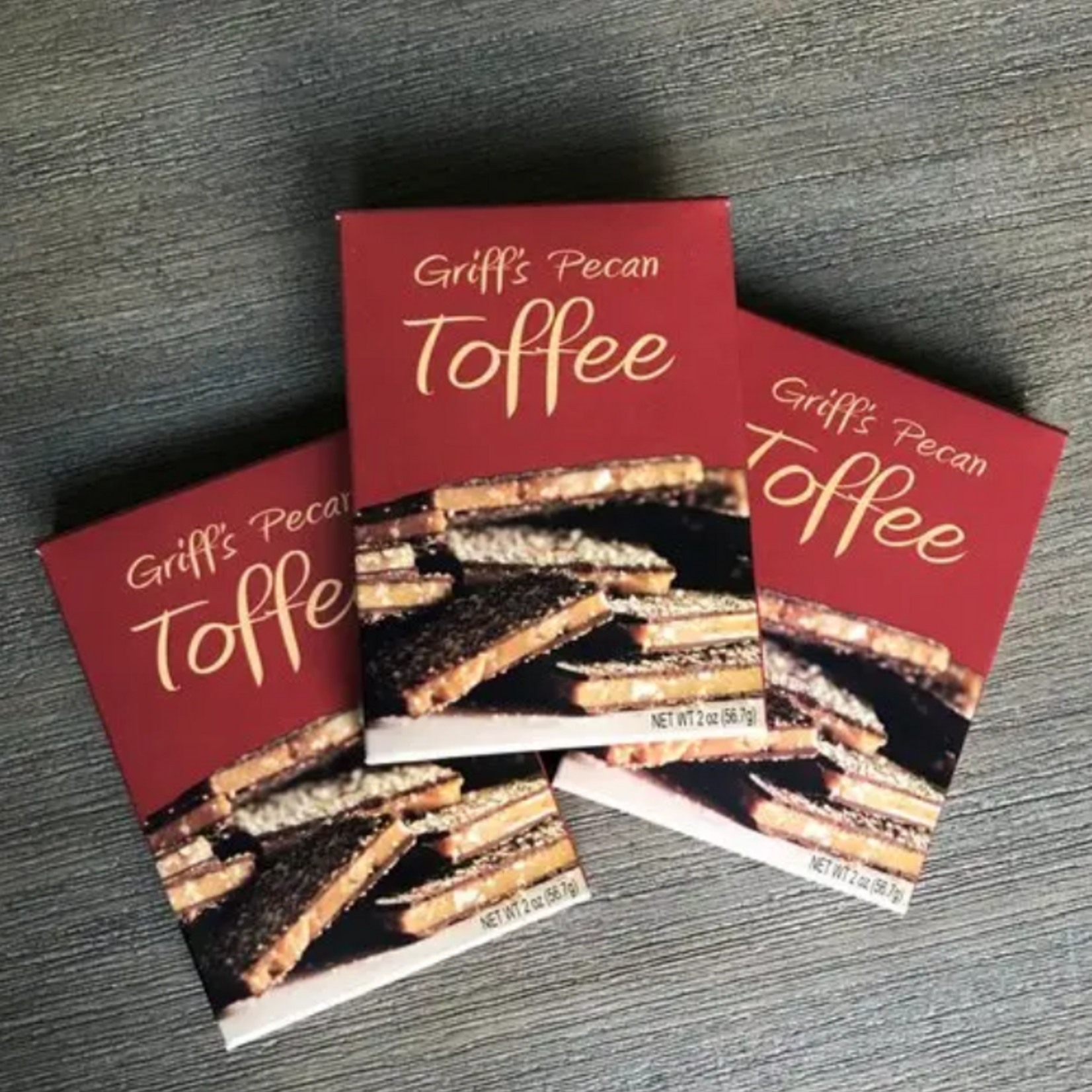 Griff's Toffee Griff's Pecan Toffee - 2oz Dark Chocolate Toffee