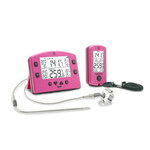 Smoke-Dual Channel Wireless Alarm w/ Remote, Pink