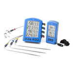 Smoke X4 - 4-Ch. Long-Range Wireless BBQ Alarm Thermometer, Blue