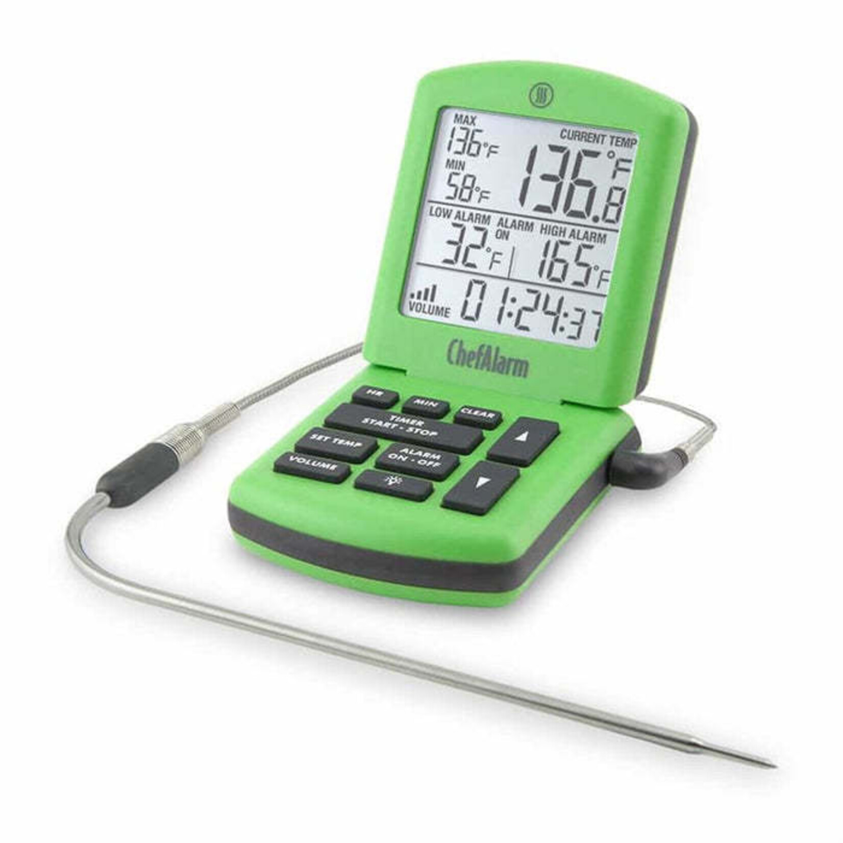 ChefAlarm w/ Pro-Series High Temp Cooking Probe and Case, Green