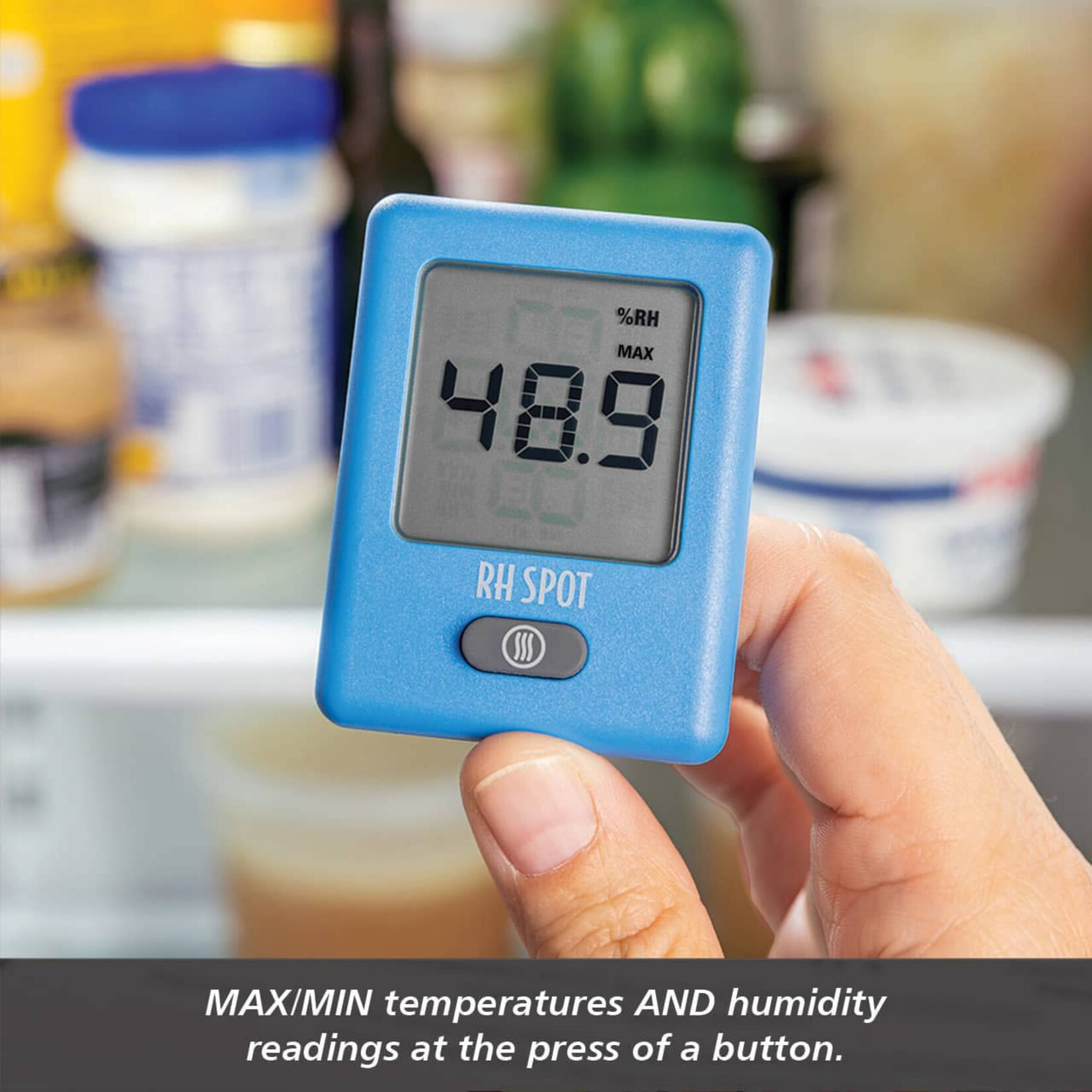 RH SPOT - The Temperature & Humidity Everywhere Thermometer, Charcoal