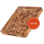 Teak Haus Butcher Block with Hand Grips and Juice Canal - Medium