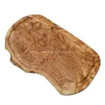 Naturally Med Olive Wood Carving Board with Groove No Handle 19.5''