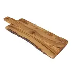 Naturally Med Olive Wood Charcuterie Board, Natural Edge - 20" x 6"