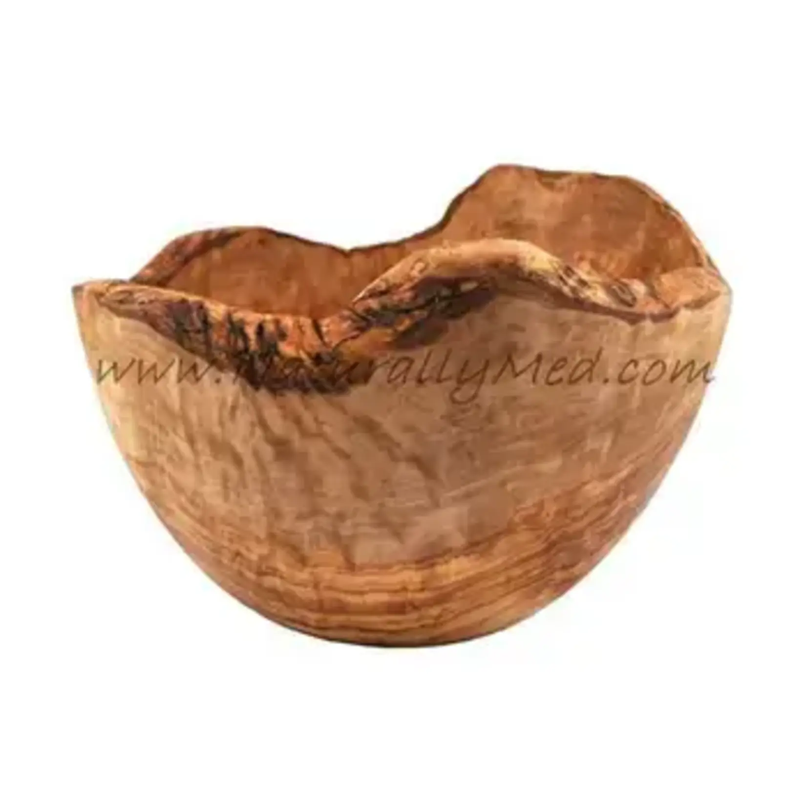 Naturally Med Olive Wood Natural Salad Bowl 10.5''