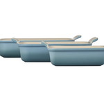 Le Creuset Heritage Set of 3 Rectangular Dishes - Sea Salt - 1.1 qt., 2.5 qt. & 4 qt. | Le Creuset