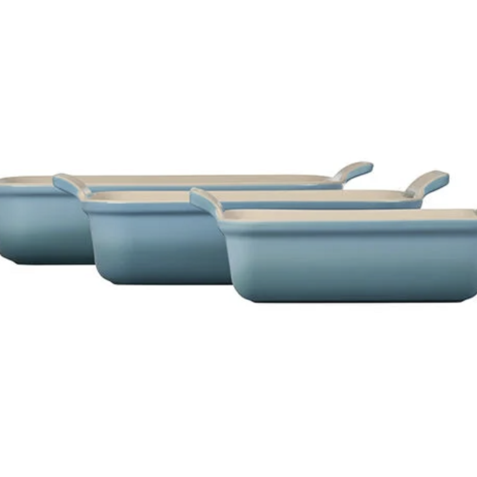 Le Creuset Heritage Set of 3 Rectangular Dishes - Sea Salt - 1.1 qt., 2.5 qt. & 4 qt. | Le Creuset