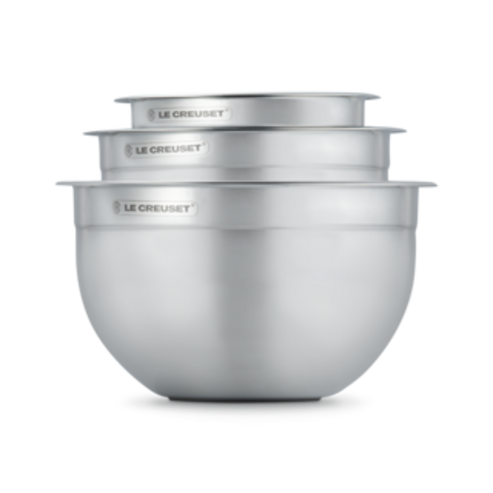Le Creuset Set Of 3 Ss Mixing Bowls W Lids | Le Creuset