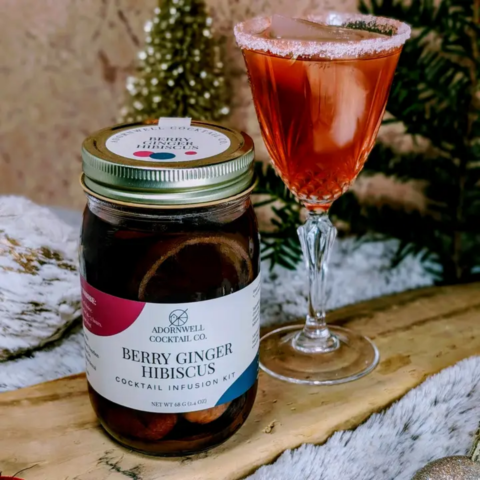 Adornwell Cocktail Co. Berry Ginger Hibiscus Cocktail Infusion Kit
