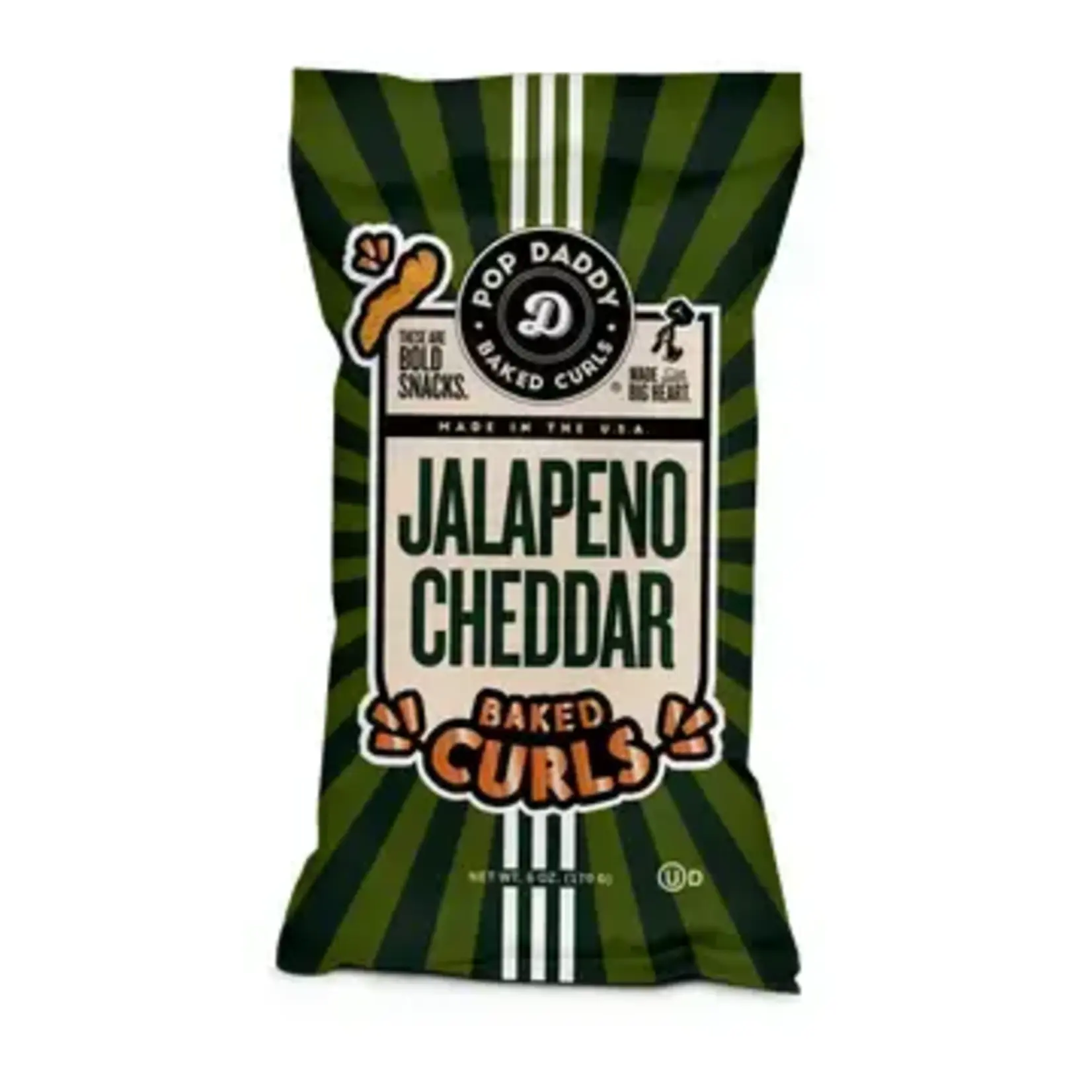 Pop Daddy Snacks Pop Daddy Snacks Baked Curls- Jalapeno Cheddar