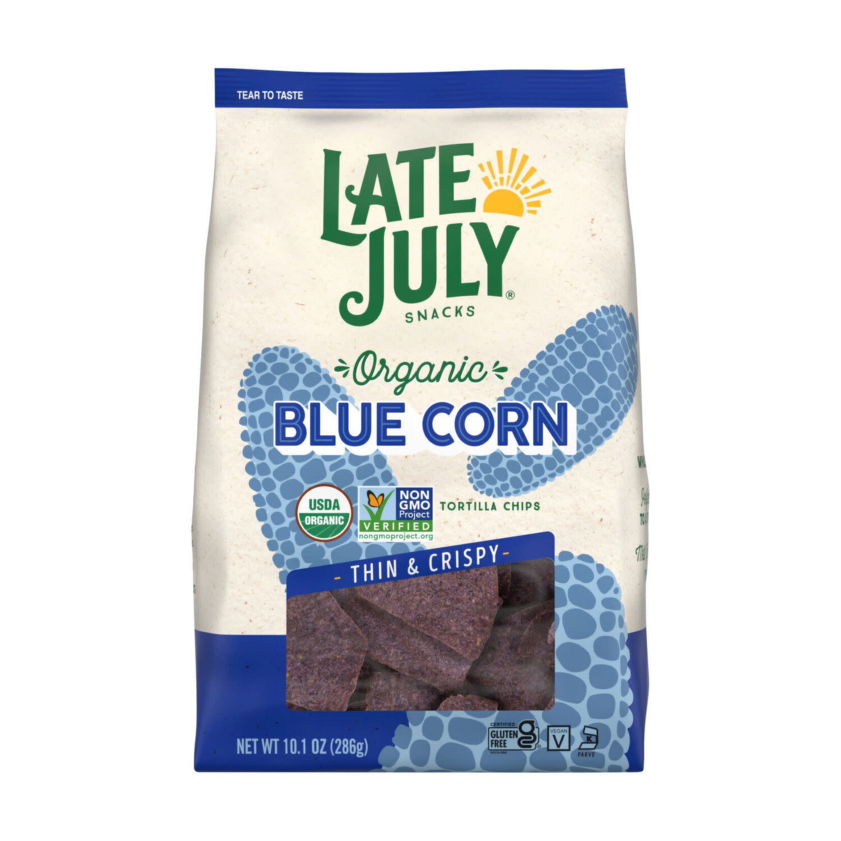 Late July Snacks, Organic Blue Corn Tortilla Chips, 10.1 oz | LATE JULY SNACKS