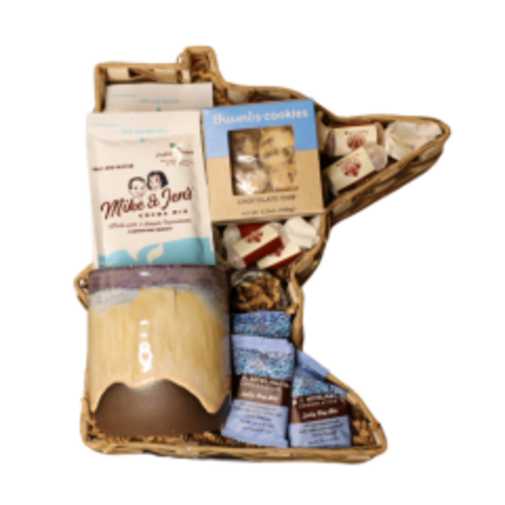 Minnesota Shaped Gift Basket, Mike & Jen's (12") | Duluth Kitchen Co