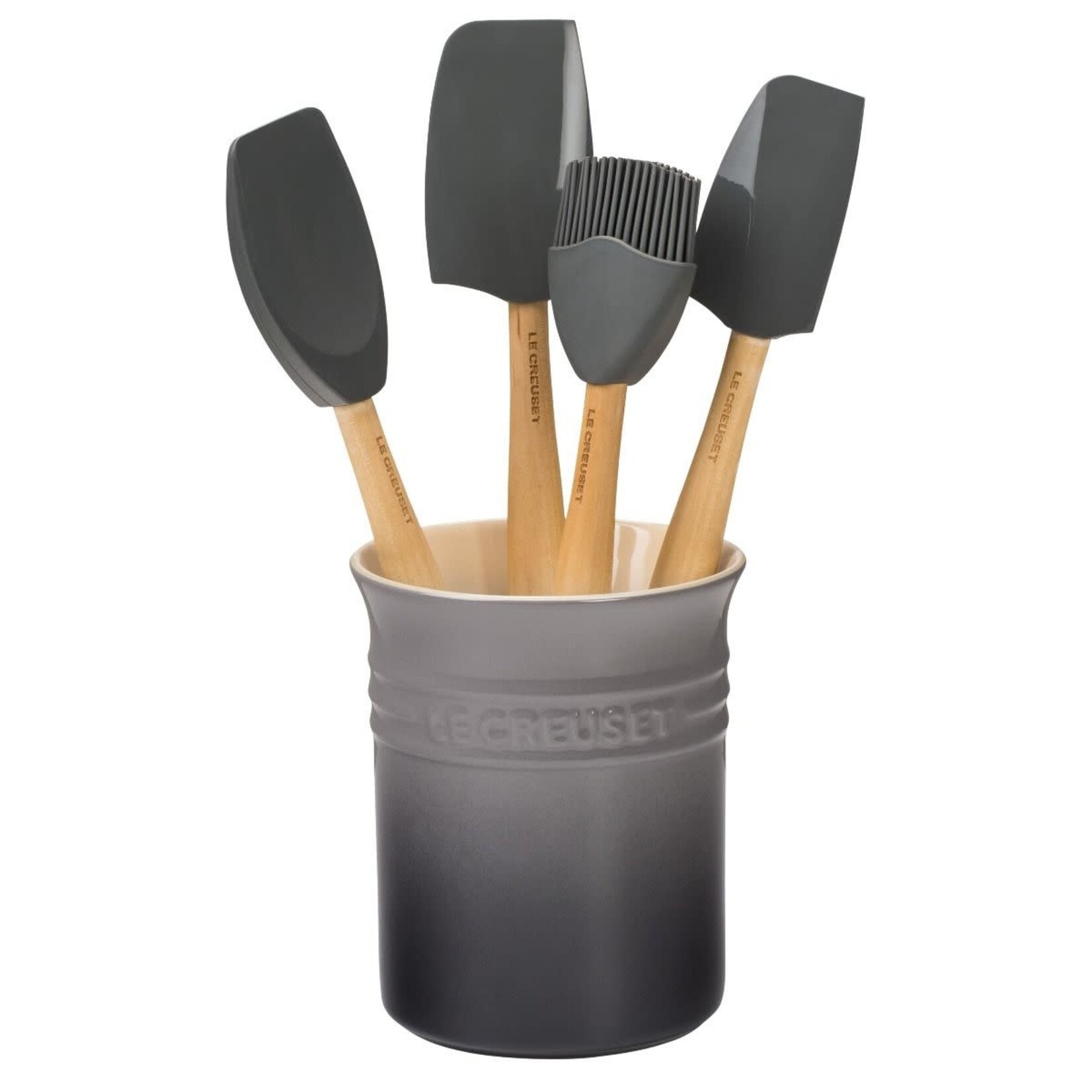 Le Creuset Craft Series 5-Piece Utensil Set with Crock - Oyster | Le Creuset