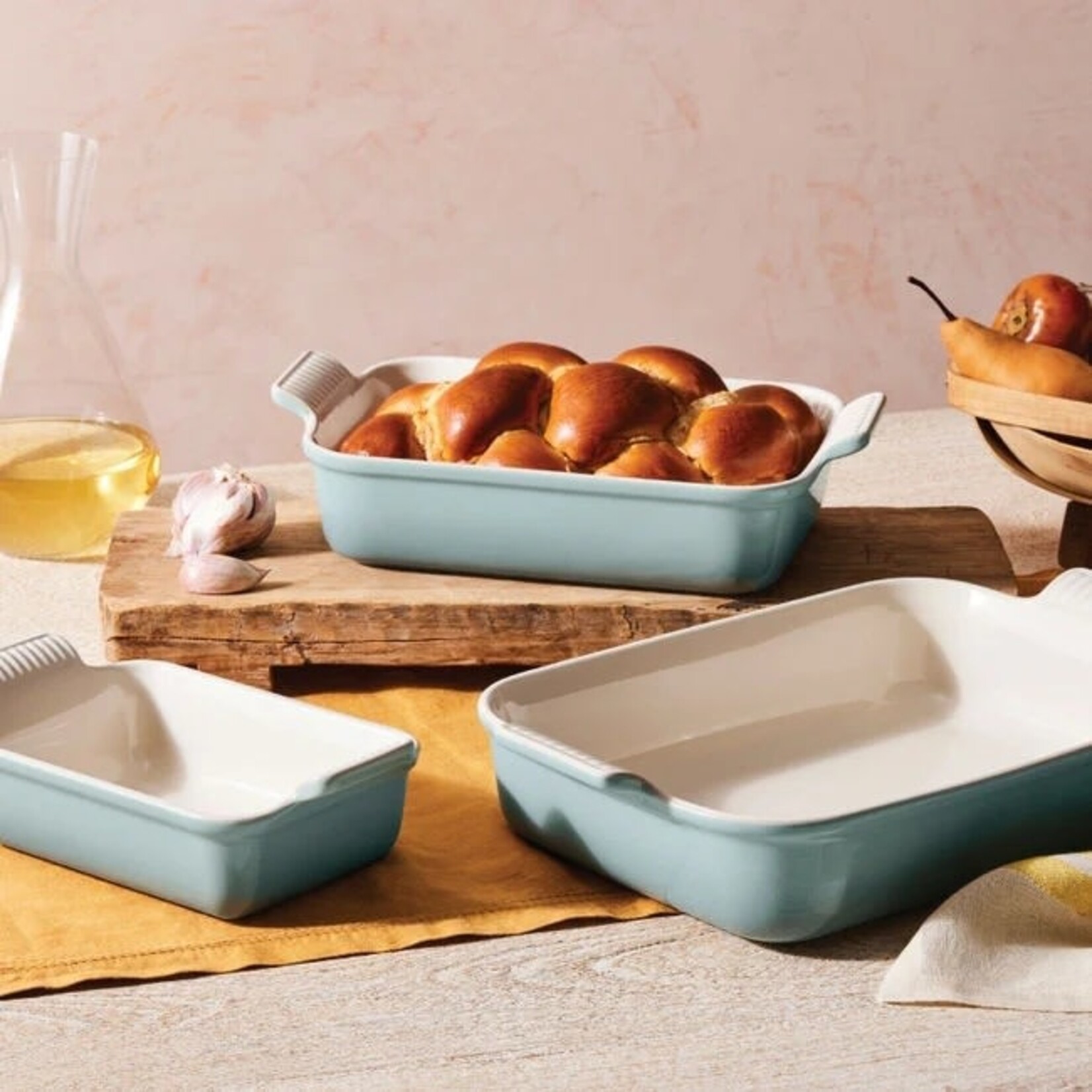 Le Creuset Heritage Set of 3 Rectangular Dishes - Caribbean, 1.1 qt., 2.5 qt. & 4 qt. | Le Creuset