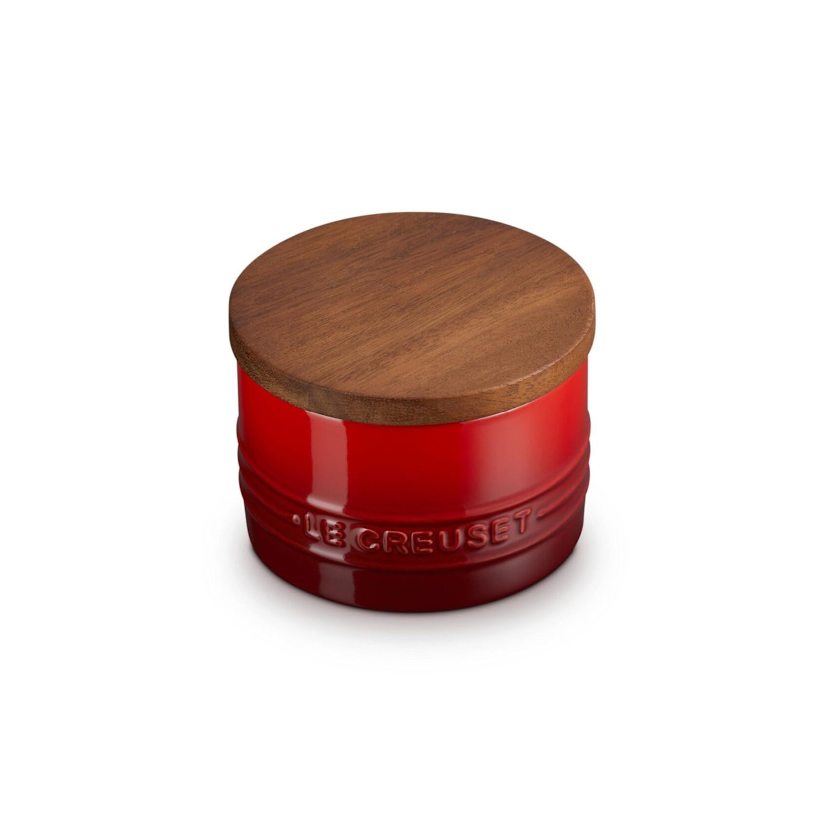 Le Creuset Salt Cellar with Wood Lid - Cerise, 7 oz. | Le Creuset