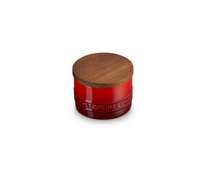 Le Creuset Salt Cellar with Wood Lid - Cerise 7 oz. | Le Creuset
