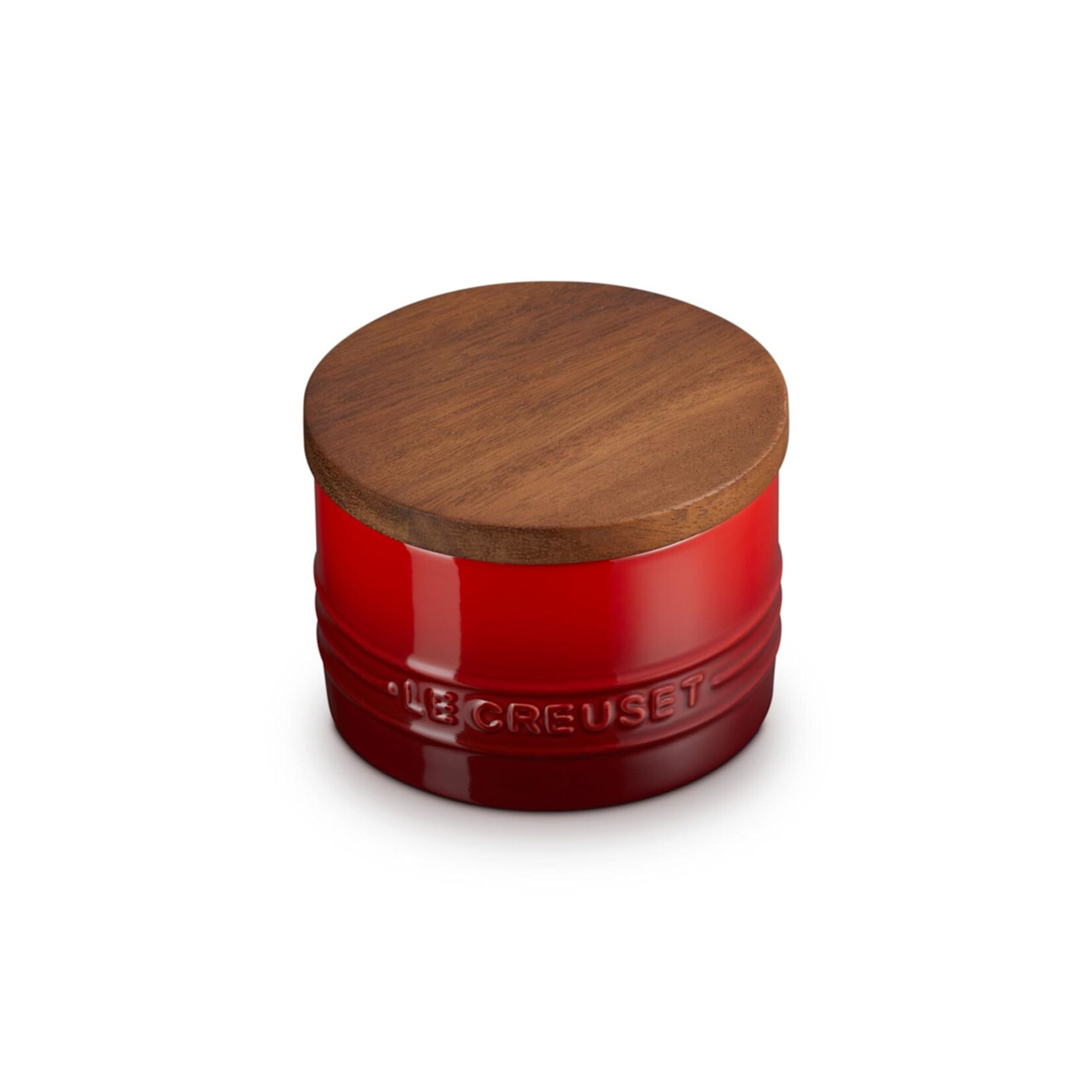 Le Creuset Salt Cellar with Wood Lid - Cerise, 7 oz. | Le Creuset