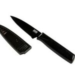 Kuhn Rikon Paring Knife Colori Serrated, Black | Kuhn Rikon