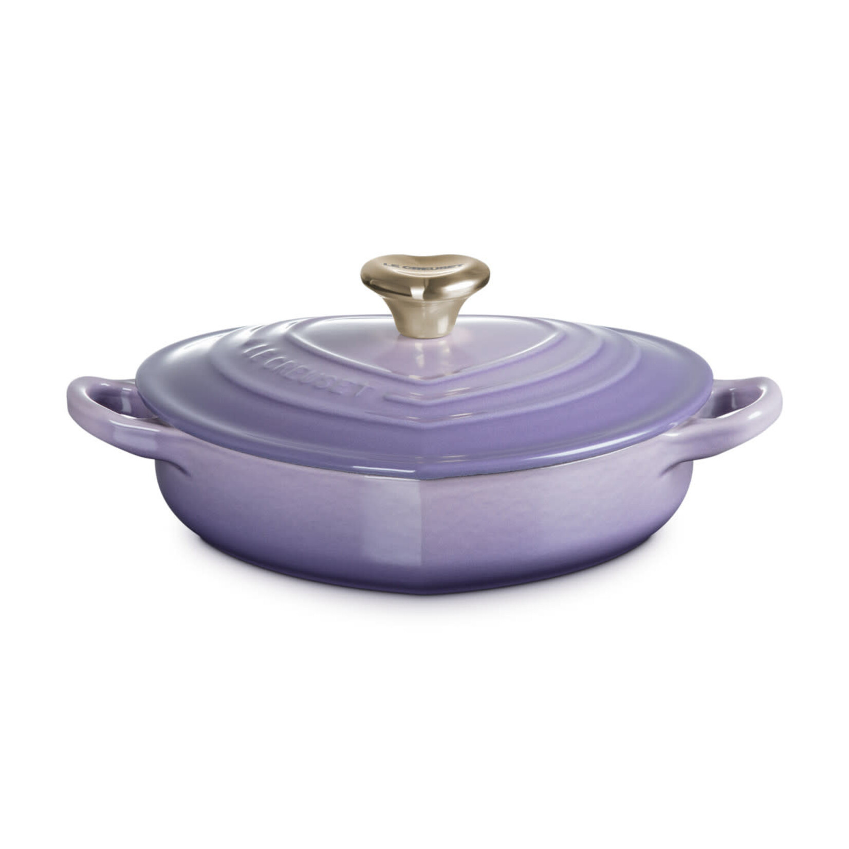 Le Creuset Traditional Heart Dish 1.25 Qt Provence Light Gold Heart Kno | Le Creuset