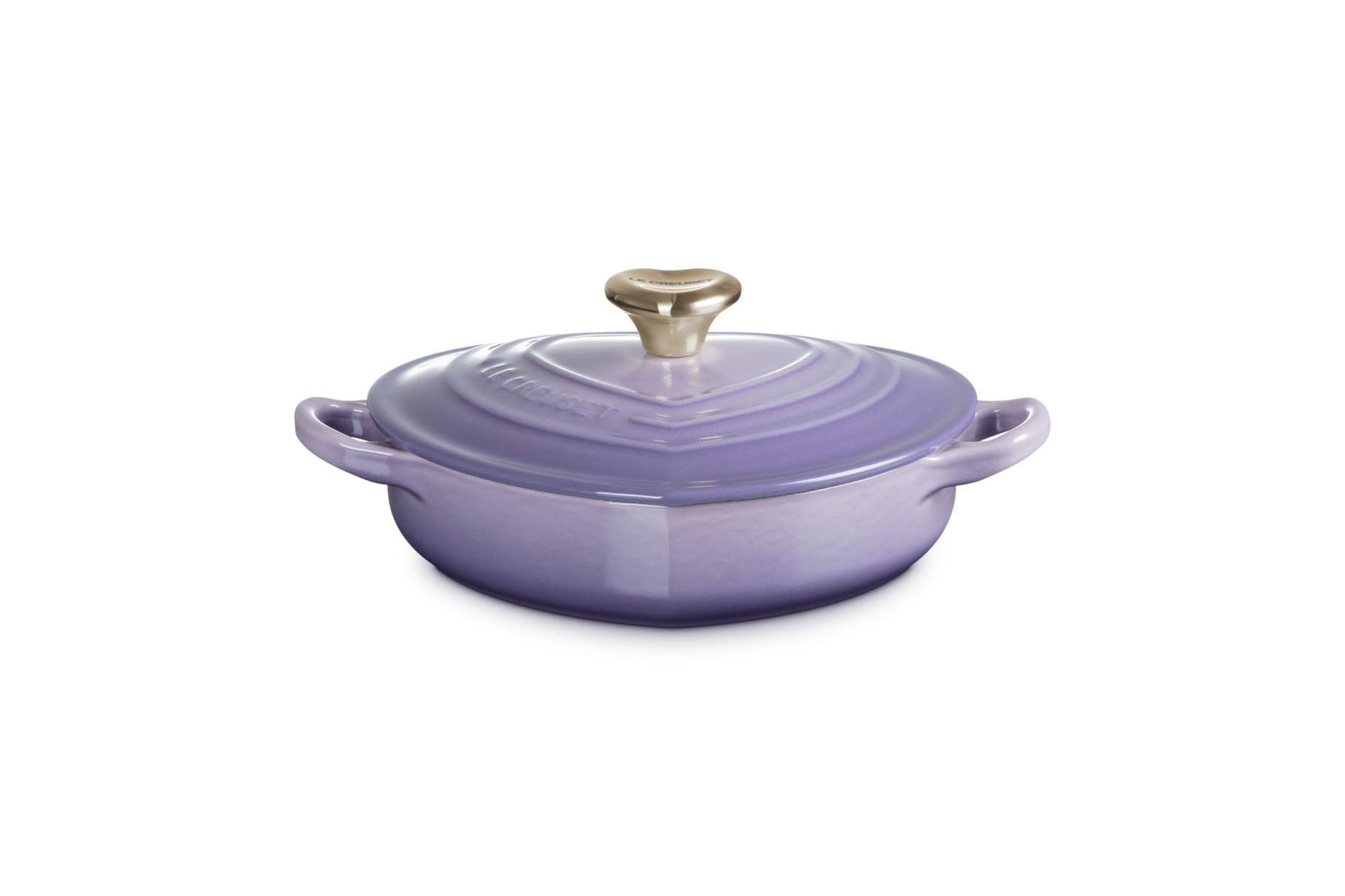 Le Creuset Traditional Heart Dish 1.25 Qt Provence Light Gold