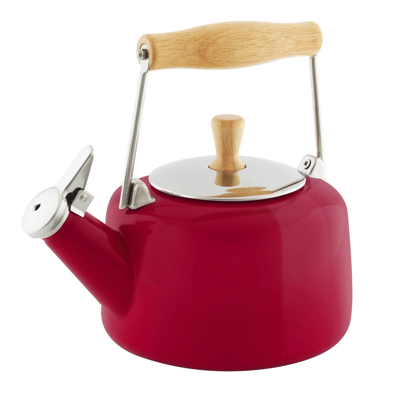 Chantal Enamel-on-Steel Sven Teakettle (1.4 Qt) - Apple Red | Chantal