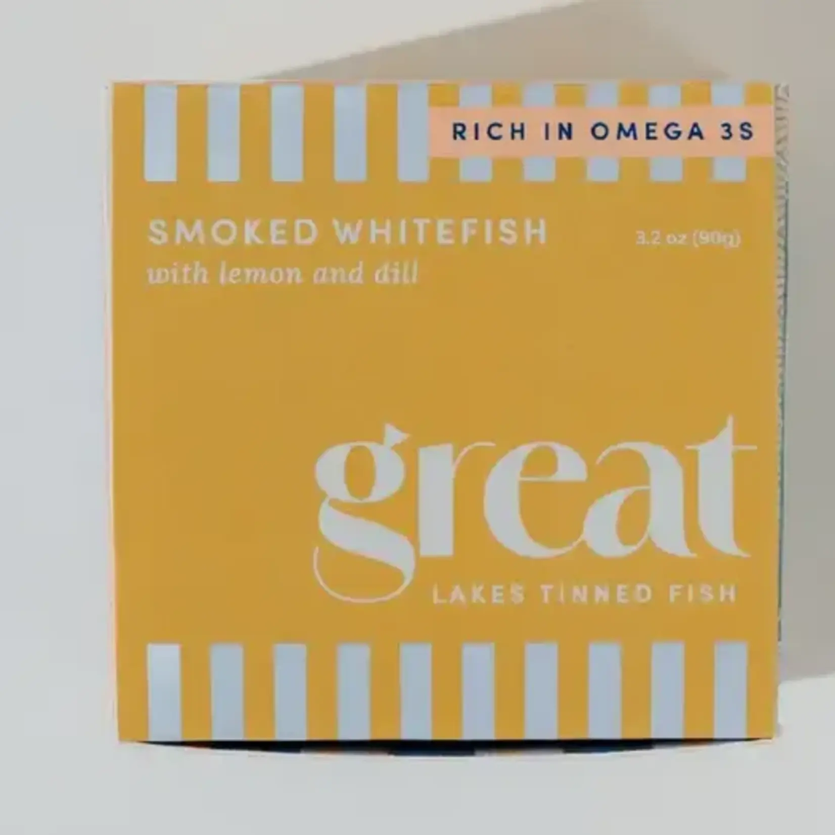 Great Lakes Tinned Fish Smoked Whitefish with Lemon and Dill | Great Lakes Tinned Fish
