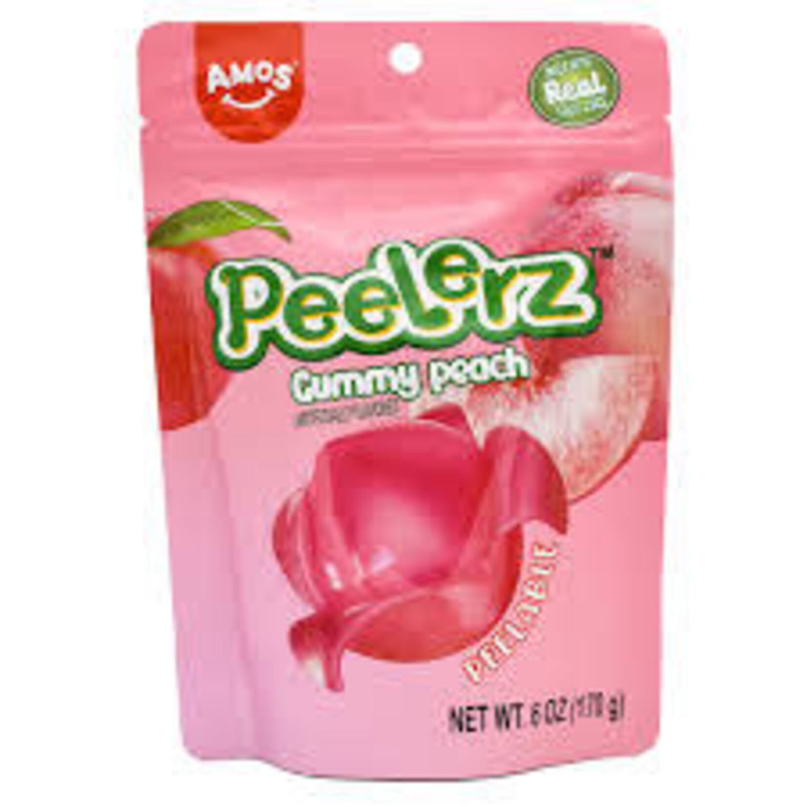 Amos Peelerz Gummy Peach 6oz
