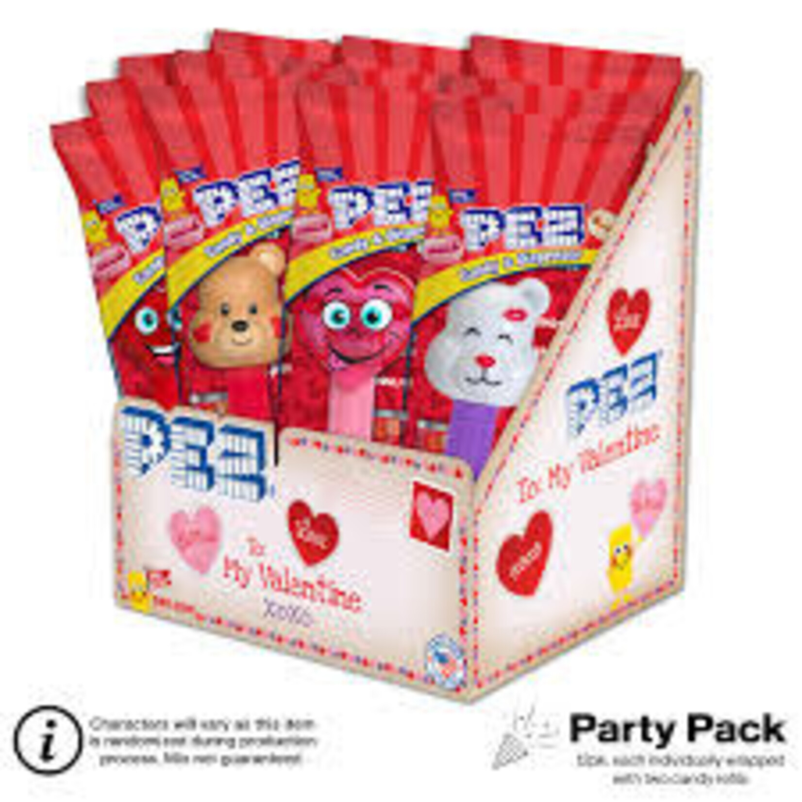 Pez Valentine's Assortment, Poly Bag