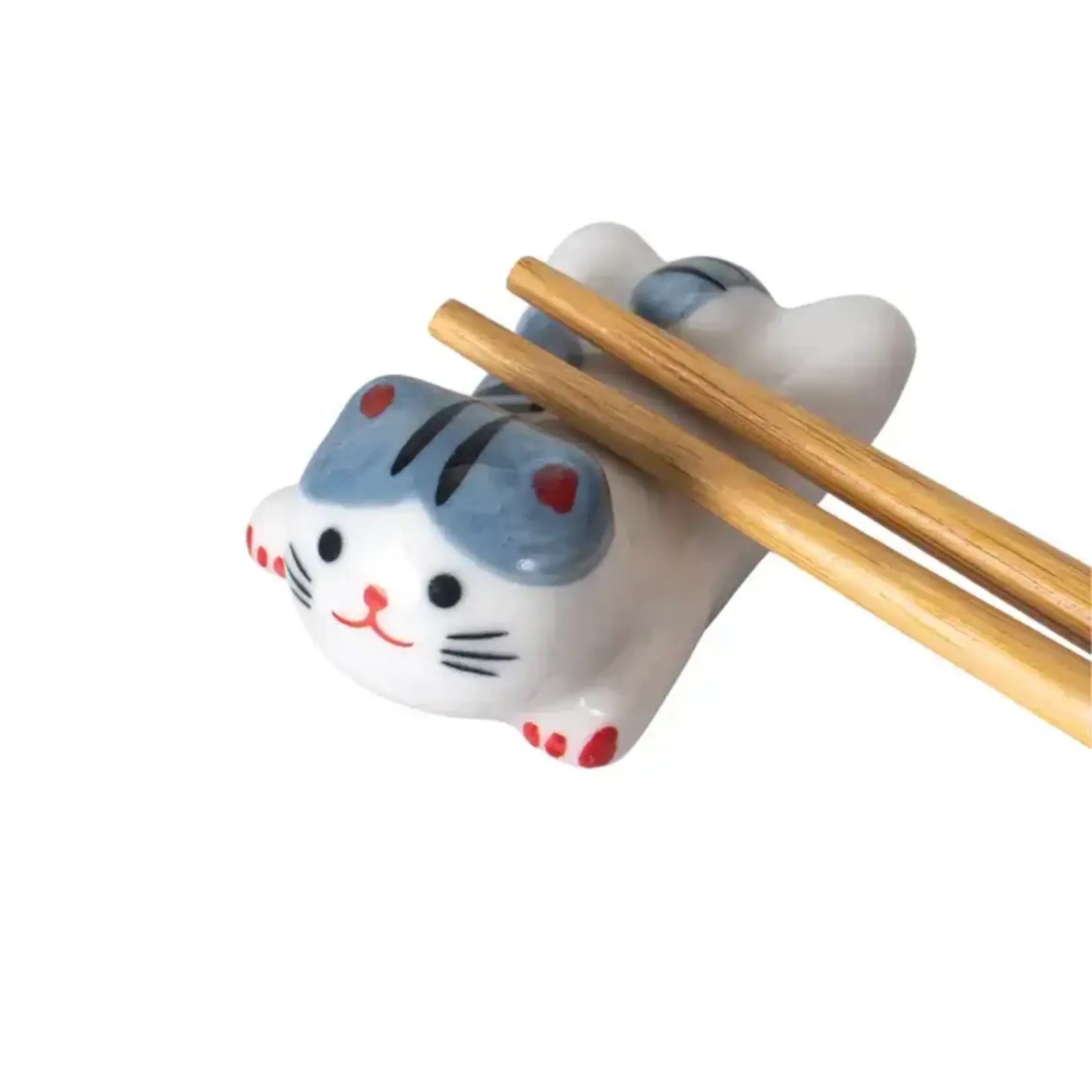 Urban Tokyo Cat Chopsticks Rest 2"L Gray (12/288)