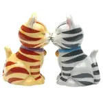 Urban Tokyo Tabby Cats Kissing Salt and Pepper Shakers Set (4/48)