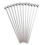 Nicole Manion & Matthew Warren Registry Tablecraft 4.25" Cocktail Picks, Set of 12, Black Pvd Stainless Steel | Nicole Manion & Matthew Warren Registry