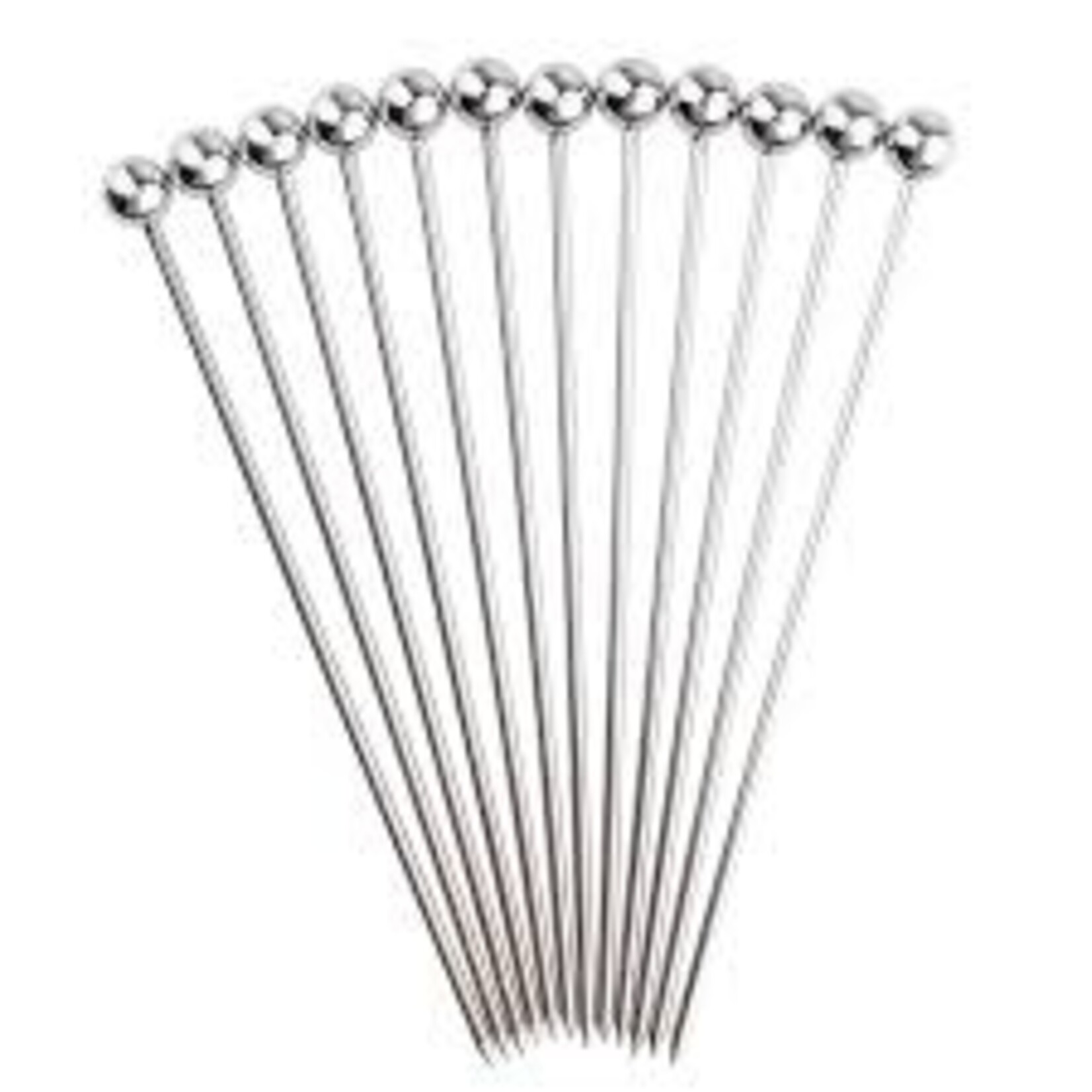 Nicole Manion & Matthew Warren Registry Tablecraft 4.25" Cocktail Picks, Set of 12, Black Pvd Stainless Steel | Nicole Manion & Matthew Warren Registry