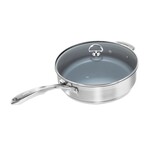 Induction 21 Steel Ceramic Coated Saute Skillet with Lid (5 Qt.) | Chantal