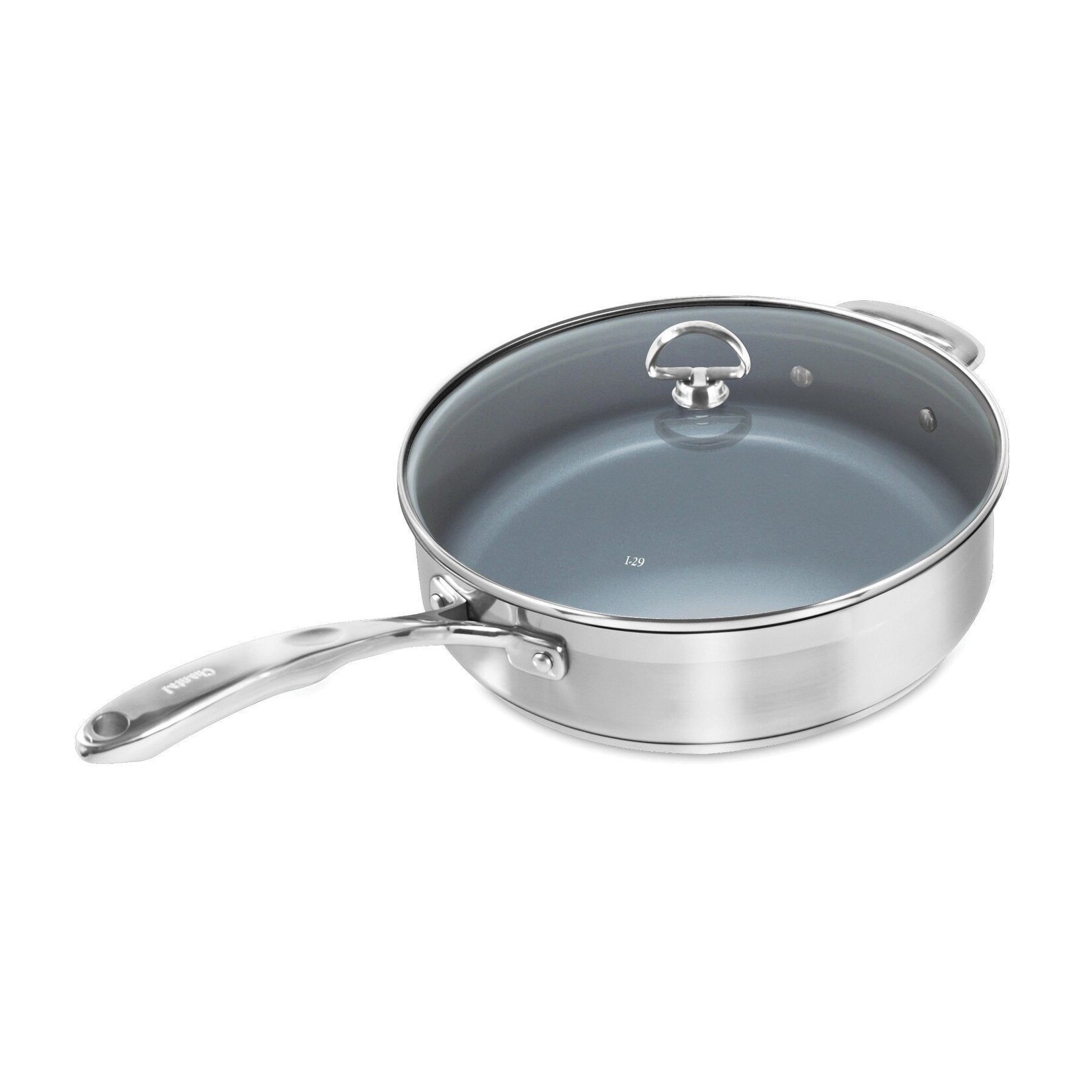 Induction 21 Steel Ceramic Coated Saute Skillet with Lid (5 Qt.) | Chantal