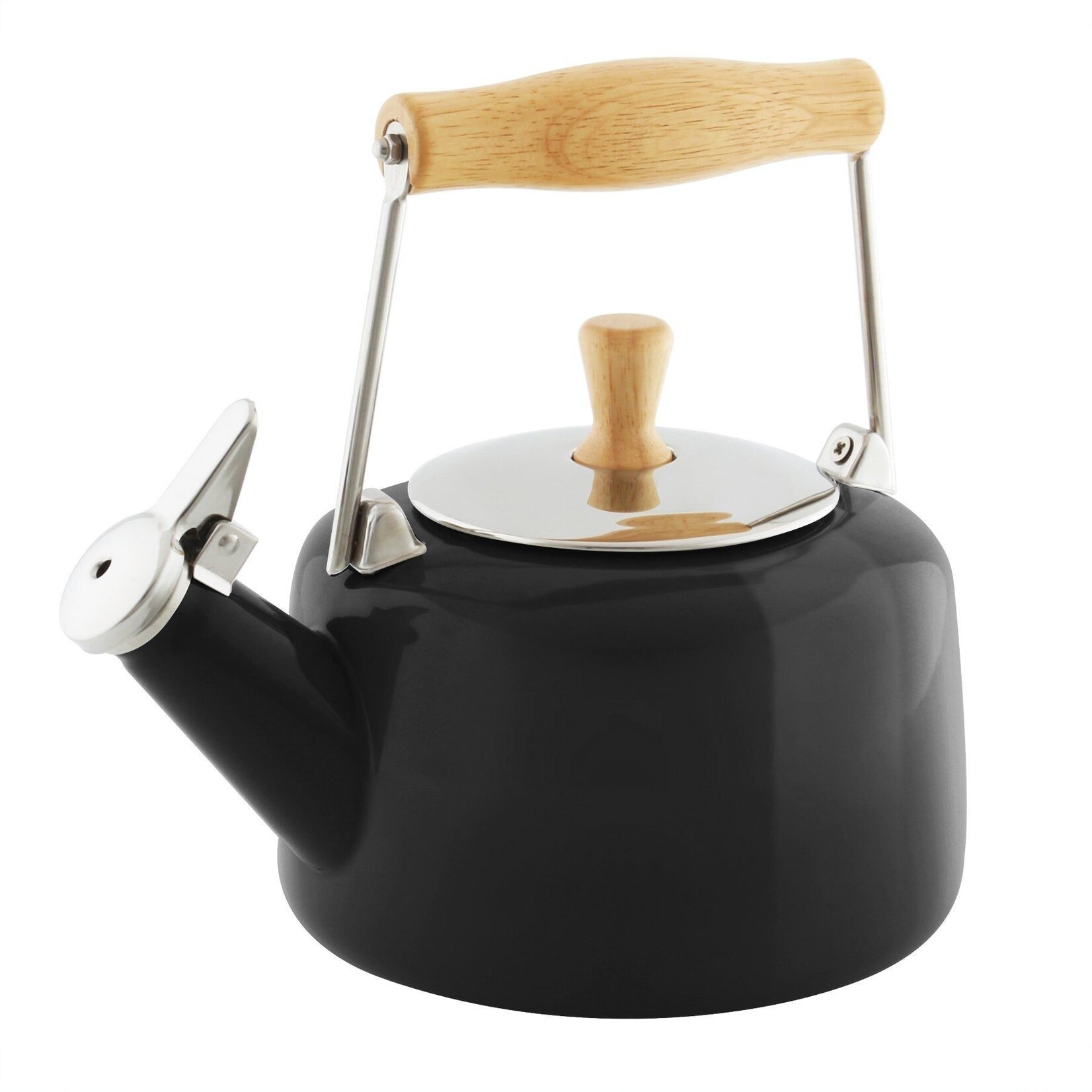 Enamel-on-Steel Sven Teakettle (1.4 Qt) - Black | Chantal