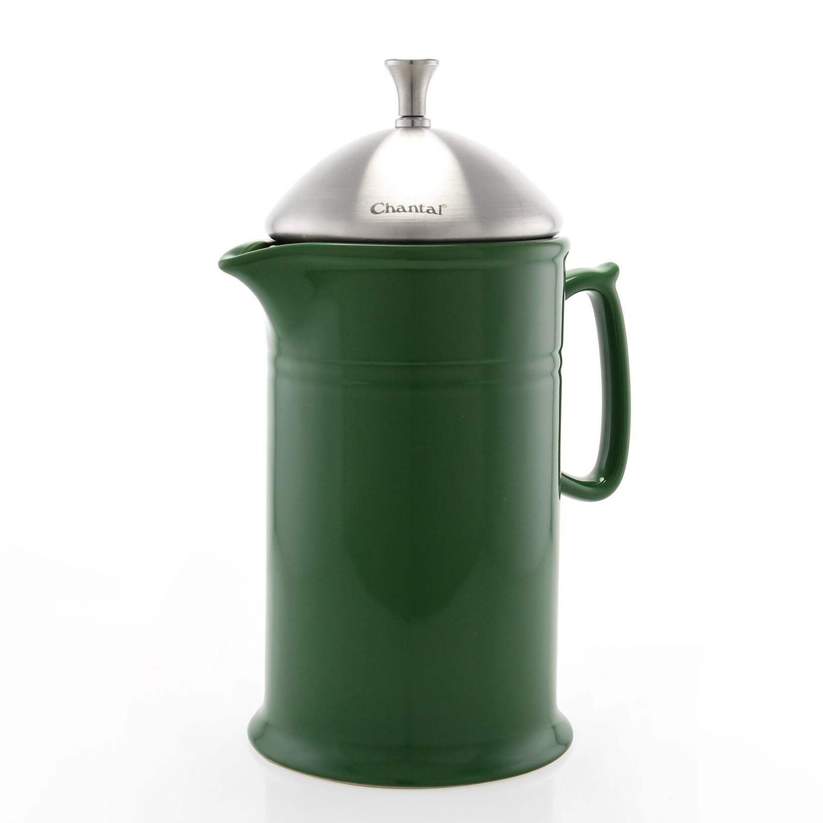 Ceramic French Press (28oz) with Stainless Steel Plunger Screen & Lid - Green | Chantal