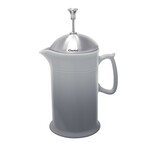 Ceramic French Press (28oz) with Stainless Steel Plunger Screen & Lid - Ombre Fade Grey | Chantal