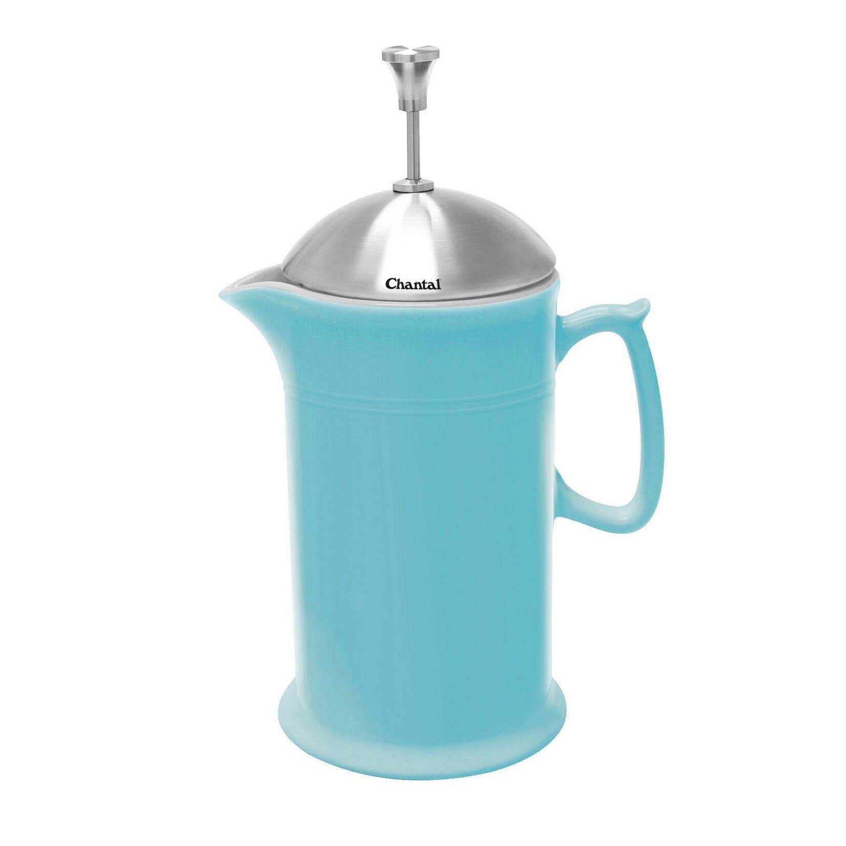 Ceramic French Press (28oz) with Stainless Steel Plunger Screen & Lid - Aqua | Chantal