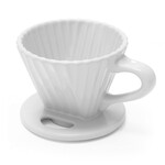 Ceramic Filter (8oz) - Design inspired by the shape of the Lotus flower - White | Chantal