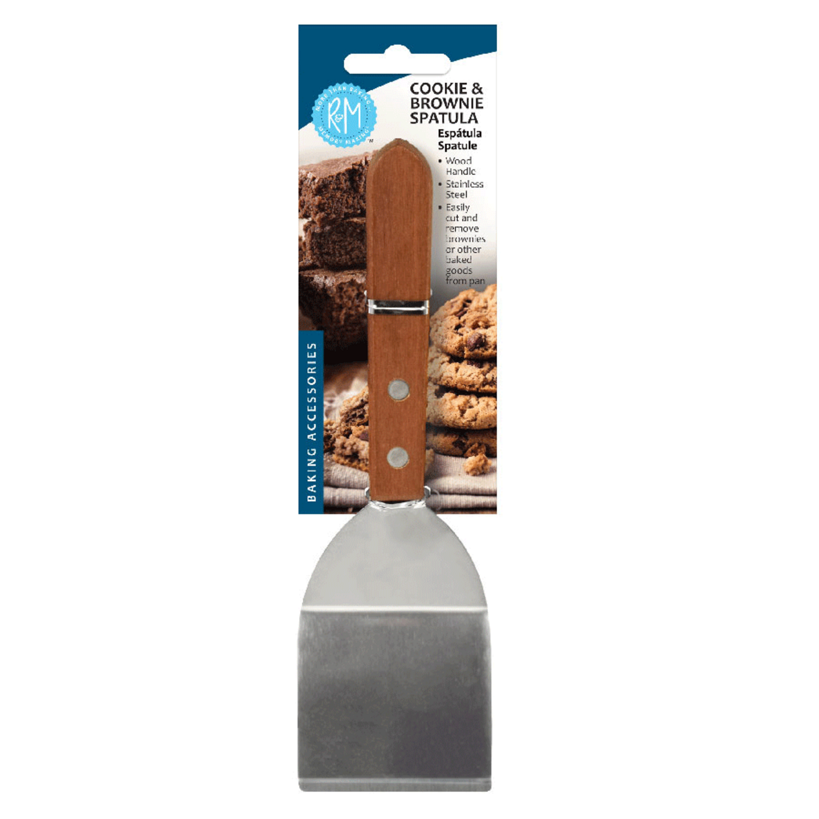 R&M International Cookie Spatula SS Wood Handle | R&M International
