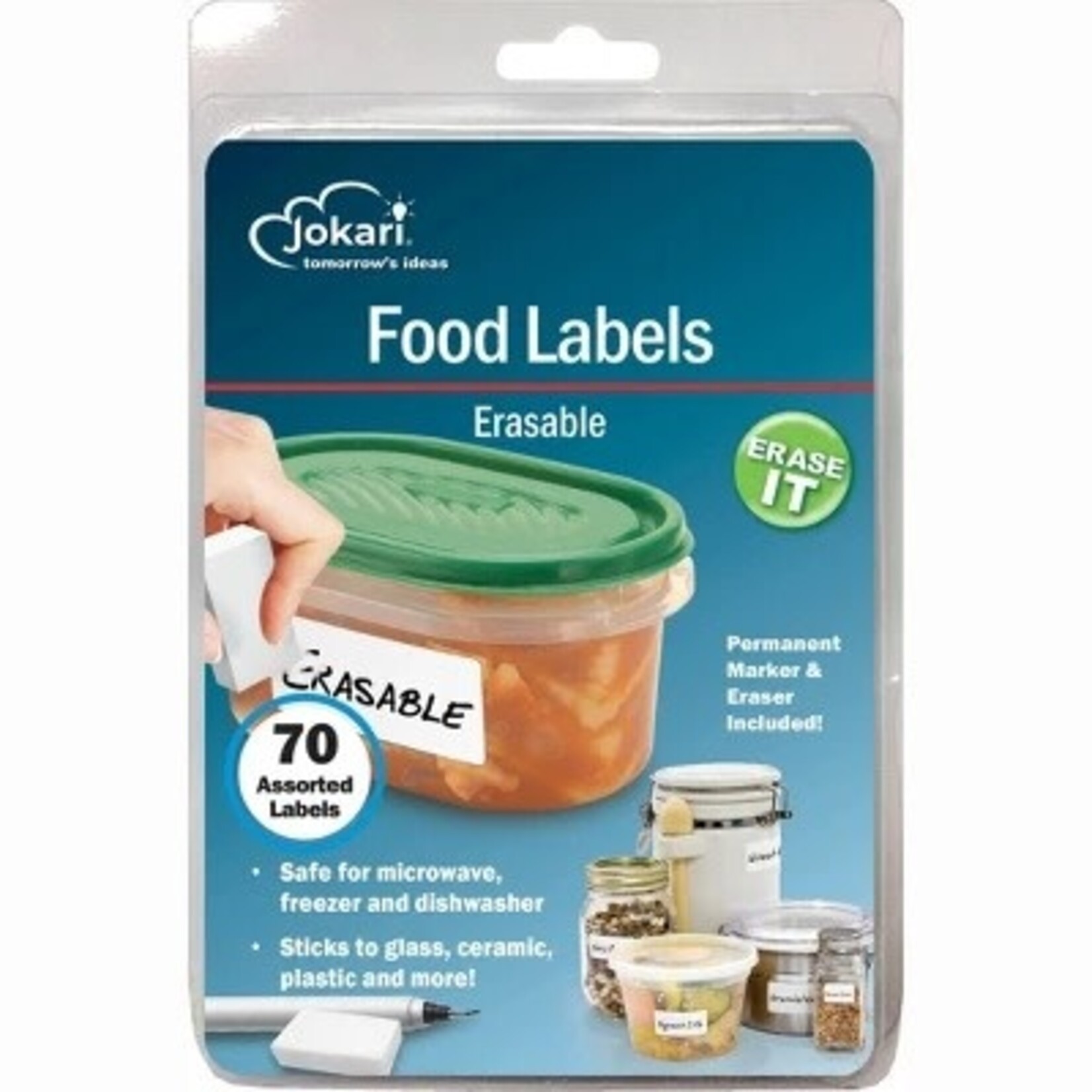 Jokari Erasable Food Labels (Pen / Eraser) | Jokari