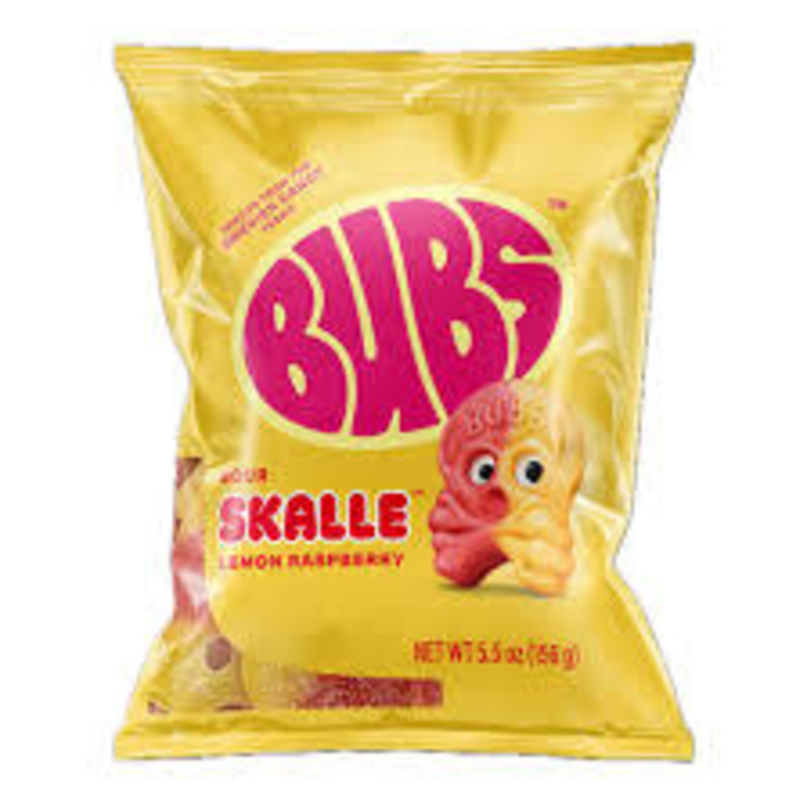 Grandpa Joes Bubs Sour Skalle Lemon Raspberry 5.5oz Bag