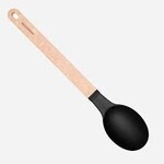 Epicurean Gourmet Series Utensils - Medium Spoon/Natural + Black - 13.25"