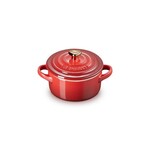 Le Creuset Holly Mini Cocotte with Gold Detail - Cerise 8 oz. | Le Creuset