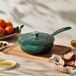 Le Creuset Holly Traditional Saucier with Gold Knob - Artichaut 2.25 qt. | Le Creuset