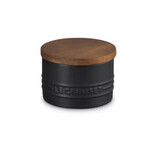 Le Creuset Salt Cellar with Wood Lid - Licorice 7 oz. | Le Creuset